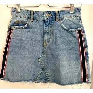 Zara Jean Skirt  with Side Stripes Size XS
